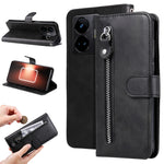 Custodia portafoglio in pelle con cerniera per Realme 11 Pro e 11
