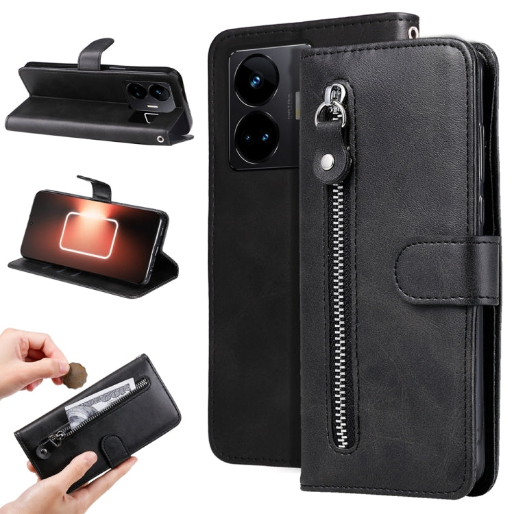 Custodia portafoglio in pelle con cerniera per Realme 11 Pro e 11