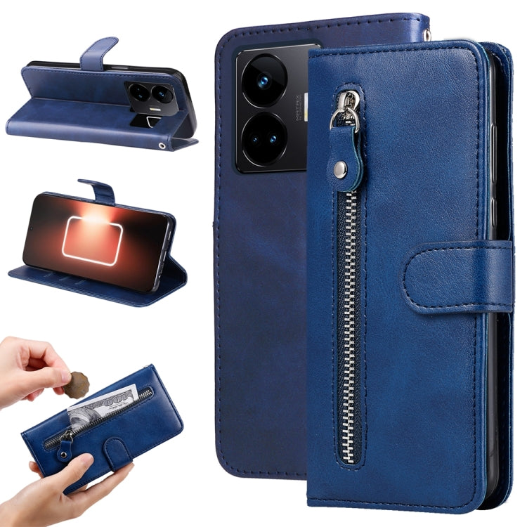 Custodia portafoglio in pelle con cerniera per Realme 11 Pro e 11
