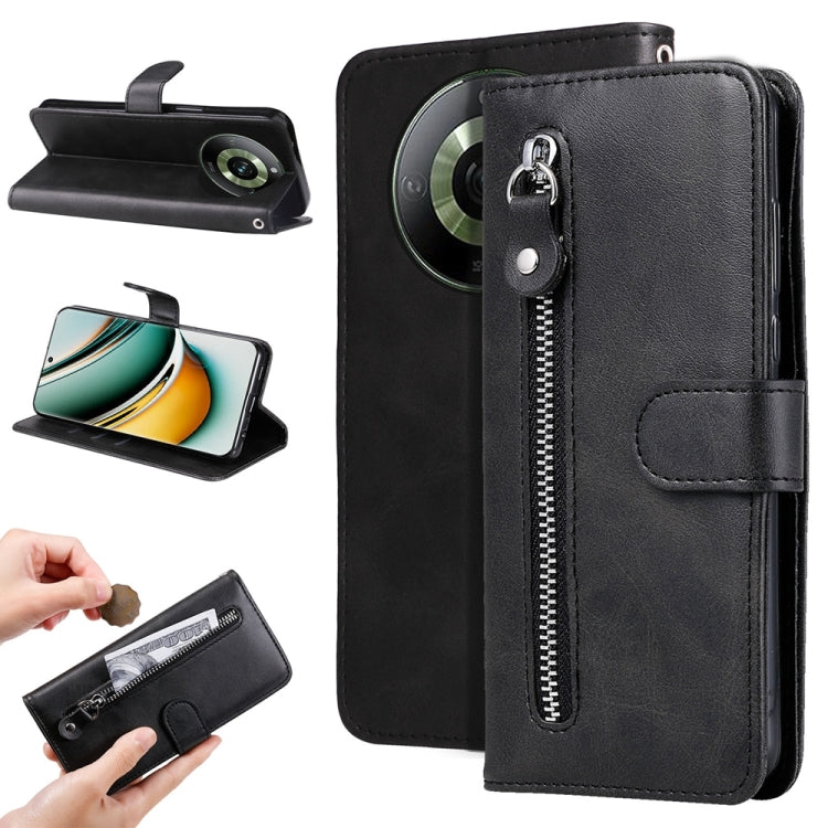 Custodia portafoglio in pelle con cerniera per Realme 11 Pro e 11