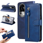 Custodia per telefono in pelle con cerniera in vitello alla moda, For OPPO Reno10 5G / Reno10 Pro 5G Global, For OPPO A78 4G, For OPPO Find X8 Pro, For OPPO A79 5G