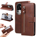 Custodia per telefono in pelle con cerniera in vitello alla moda, For OPPO Reno10 5G / Reno10 Pro 5G Global, For OPPO A78 4G, For OPPO Find X8 Pro, For OPPO A79 5G