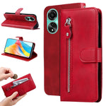 Custodia per telefono in pelle con cerniera in vitello alla moda, For OPPO Reno10 5G / Reno10 Pro 5G Global, For OPPO A78 4G, For OPPO Find X8 Pro, For OPPO A79 5G