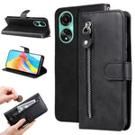 Custodia per telefono in pelle con cerniera in vitello alla moda, For OPPO Reno10 5G / Reno10 Pro 5G Global, For OPPO A78 4G, For OPPO Find X8 Pro, For OPPO A79 5G