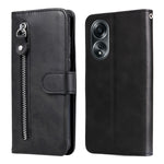Custodia per telefono in pelle con cerniera in vitello alla moda, For OPPO Reno11 5G Global, For OPPO A59 5G / A2m, For OPPO A38 4G / A18 4G Global, For OPPO A58 4G
