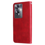Custodia per telefono in pelle con cerniera in vitello alla moda, For OPPO A79 5G