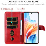 Custodia per telefono in pelle con cerniera in vitello alla moda, For OPPO A79 5G