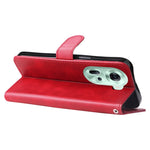 Custodia per telefono in pelle con cerniera in vitello alla moda, For OPPO Reno11 5G Global, For OPPO A59 5G / A2m, For OPPO A38 4G / A18 4G Global, For OPPO A58 4G