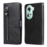 Custodia per telefono in pelle con cerniera in vitello alla moda, For OPPO Reno11 5G Global, For OPPO A59 5G / A2m, For OPPO A38 4G / A18 4G Global, For OPPO A58 4G