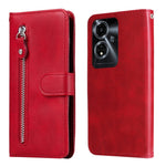 Custodia per telefono in pelle con cerniera in vitello alla moda, For OPPO Reno11 5G Global, For OPPO A59 5G / A2m, For OPPO A38 4G / A18 4G Global, For OPPO A58 4G