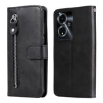 Custodia per telefono in pelle con cerniera in vitello alla moda, For OPPO Reno11 5G Global, For OPPO A59 5G / A2m, For OPPO A38 4G / A18 4G Global, For OPPO A58 4G