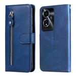 Custodia per telefono in pelle con cerniera in vitello alla moda, For OPPO Reno11 5G Global, For OPPO A59 5G / A2m, For OPPO A38 4G / A18 4G Global, For OPPO A58 4G