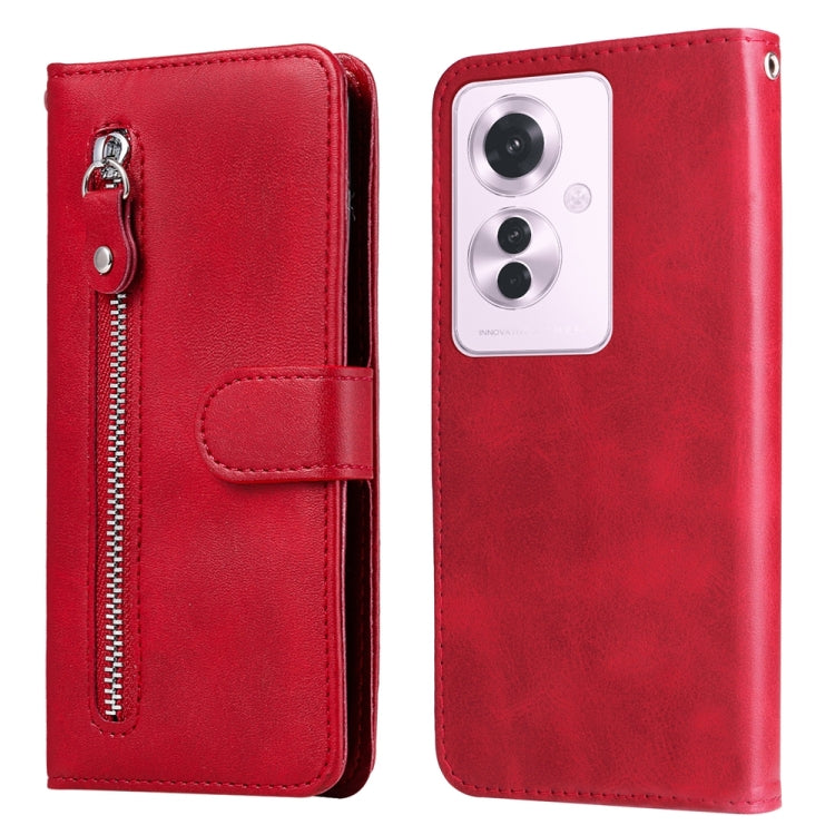 Custodia in pelle con cerniera per OPPO A60