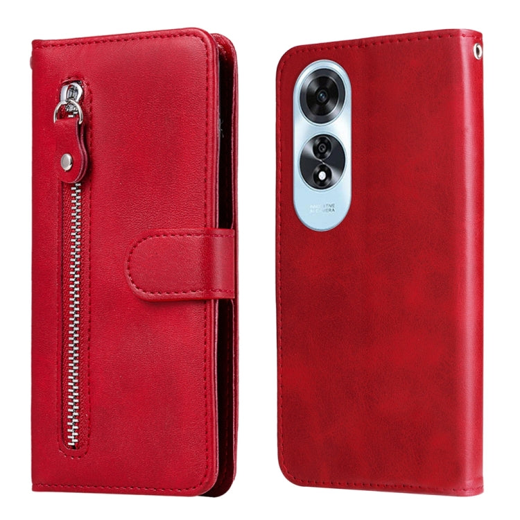 Custodia in pelle con cerniera per OPPO A60