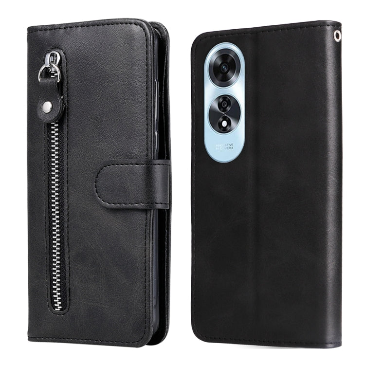 Custodia in pelle con cerniera per OPPO A60
