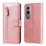 Custodia in pelle con cerniera per OPPO Reno12 F 5G