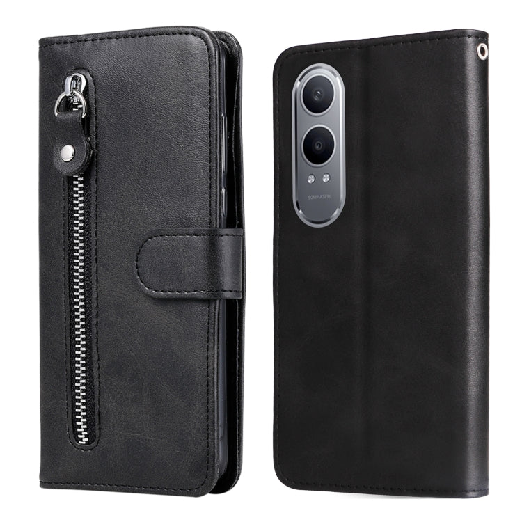Custodia in pelle con cerniera per OPPO Reno12 F 5G