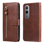 Custodia in pelle con cerniera per OPPO Reno12 F 5G