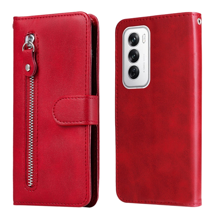 Custodia in pelle con cerniera per OPPO Reno12 F 5G