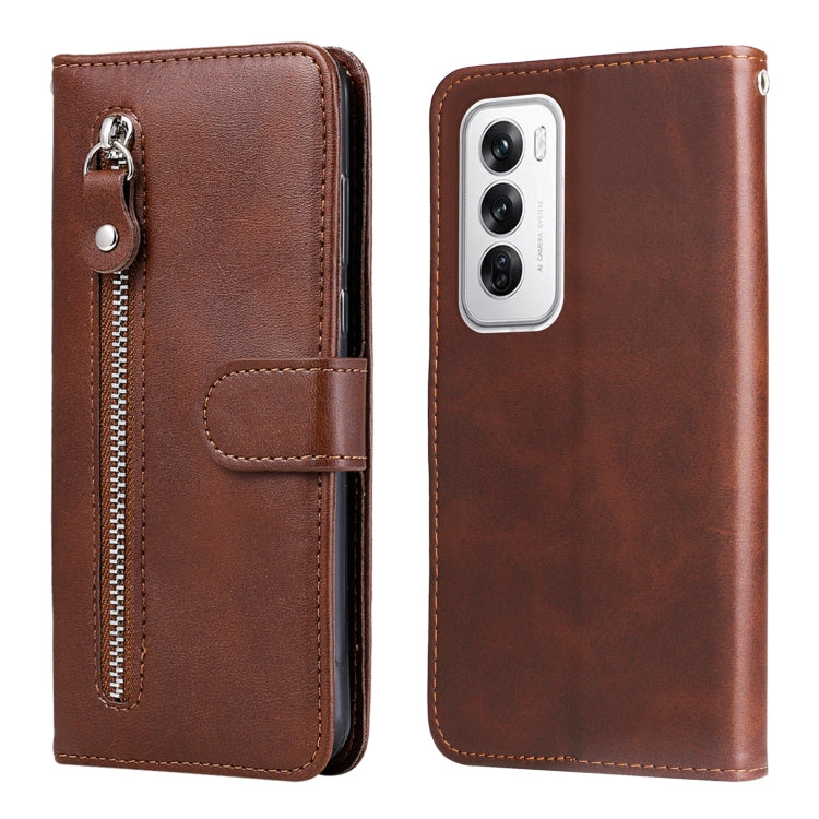 Custodia in pelle con cerniera per OPPO Reno12 F 5G