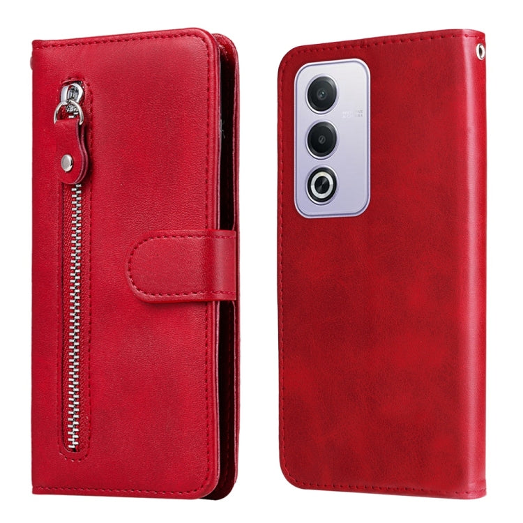 Custodia in pelle con cerniera per OPPO Reno12 F 5G