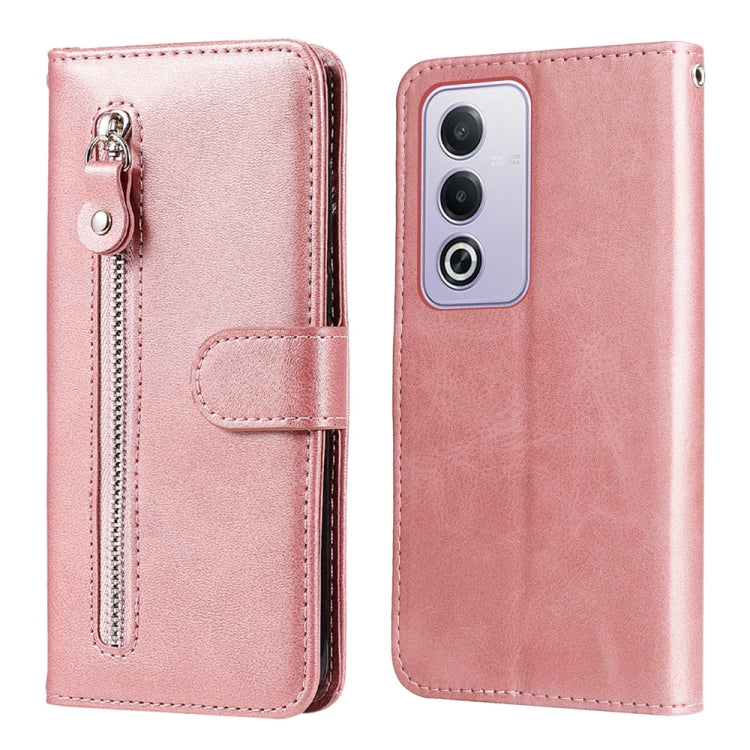 Custodia in pelle con cerniera per OPPO Reno12 F 5G