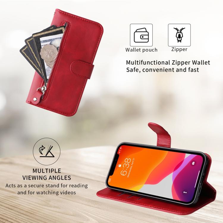 Custodia in pelle con cerniera per OPPO Reno13 F