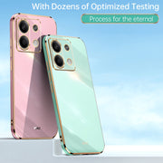 Custodia per telefono in TPU elettrolitico 6D con bordo dritto XINLI, For Xiaomi Redmi Note 13 Pro 4G, For Xiaomi Redmi Note 13 4G, For Xiaomi Redmi 13C 5G