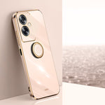 XINLI custodia per telefono in TPU elettrolitico con bordo dritto 6D con supporto per anello, For OPPO Find X6, For OPPO A2 5G, For OPPO Find X6 Pro
