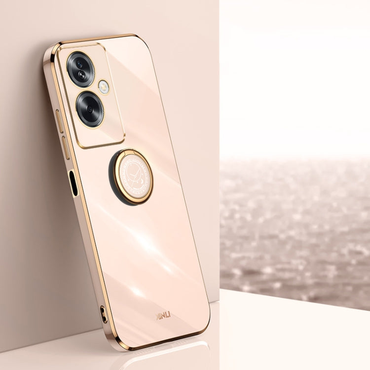 XINLI custodia per telefono in TPU elettrolitico con bordo dritto 6D con supporto per anello, For OPPO Find X6, For OPPO A2 5G, For OPPO Find X6 Pro
