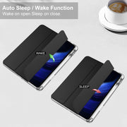 Custodia per tablet in pelle Smart TPU trasparente 3 volte, For Xiaomi Pad 6 / 6 Pro
