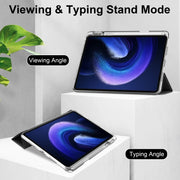 Custodia per tablet in pelle Smart TPU trasparente 3 volte, For Xiaomi Pad 6 / 6 Pro