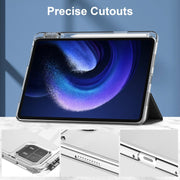 Custodia per tablet in pelle Smart TPU trasparente 3 volte, For Xiaomi Pad 6 / 6 Pro