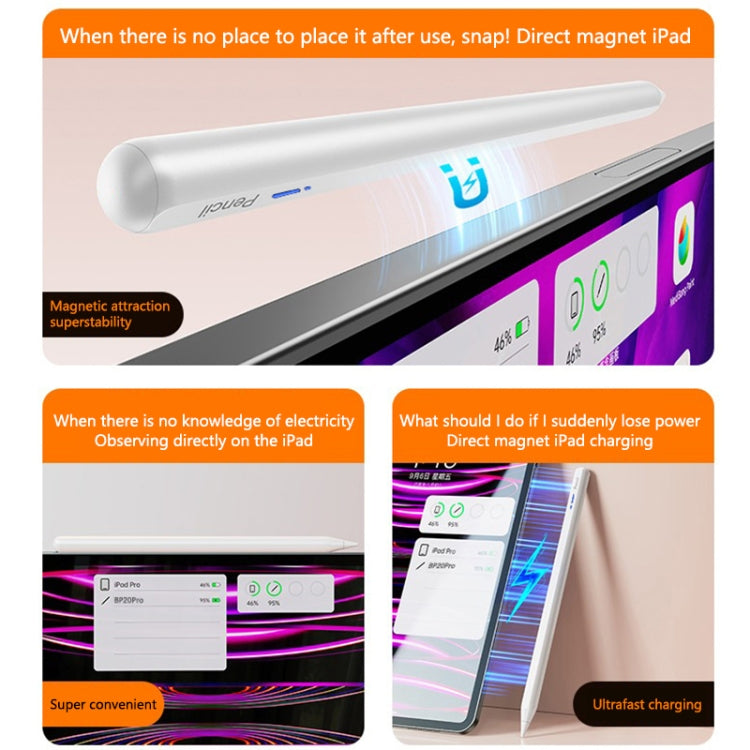 Penna stilo Bluetooth BP20Pro con ricarica wireless per iPad