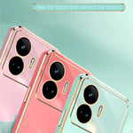 Custodia per telefono in TPU elettrolitico 6D con bordo dritto XINLI, For Realme GT Neo5 SE, For Realme C55