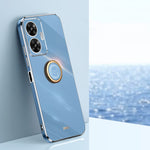 XINLI custodia per telefono in TPU elettrolitico con bordo dritto 6D con supporto per anello, For Realme GT Neo5 SE, For Realme C55
