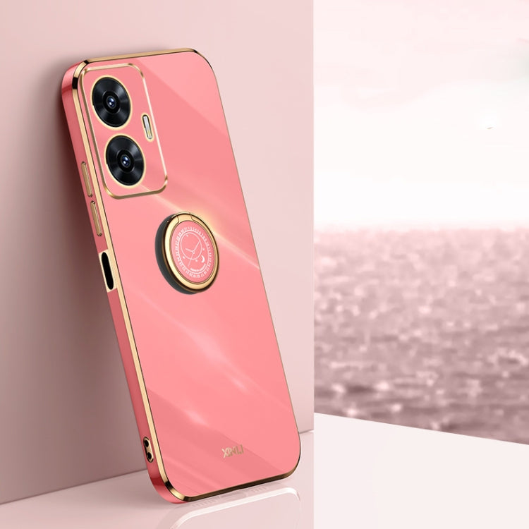XINLI custodia per telefono in TPU elettrolitico con bordo dritto 6D con supporto per anello, For Realme GT Neo5 SE, For Realme C55