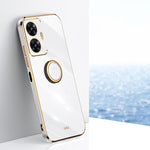 XINLI custodia per telefono in TPU elettrolitico con bordo dritto 6D con supporto per anello, For Realme GT Neo5 SE, For Realme C55