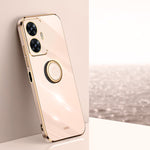 XINLI custodia per telefono in TPU elettrolitico con bordo dritto 6D con supporto per anello, For Realme GT Neo5 SE, For Realme C55