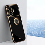 XINLI custodia per telefono in TPU elettrolitico con bordo dritto 6D con supporto per anello, For Realme GT Neo5 SE, For Realme C55