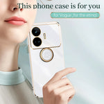 XINLI custodia per telefono in TPU elettrolitico con bordo dritto 6D con supporto per anello, For Realme GT Neo5 SE, For Realme C55