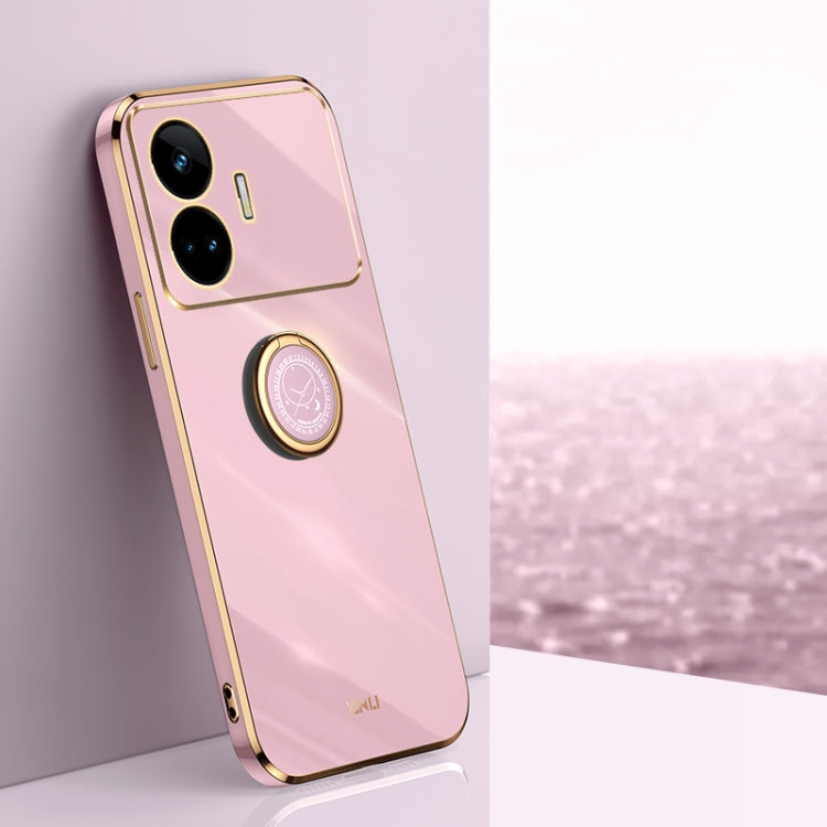 XINLI custodia per telefono in TPU elettrolitico con bordo dritto 6D con supporto per anello, For Realme GT Neo5 SE, For Realme C55