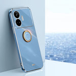 XINLI custodia per telefono in TPU elettrolitico con bordo dritto 6D con supporto per anello, For Realme GT Neo5 SE, For Realme C55