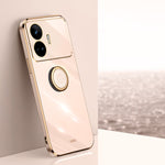 XINLI custodia per telefono in TPU elettrolitico con bordo dritto 6D con supporto per anello, For Realme GT Neo5 SE, For Realme C55