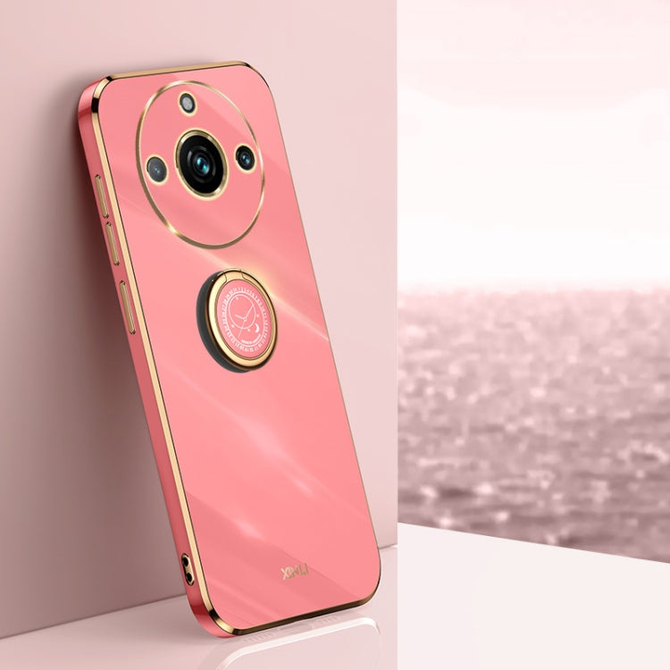XINLI custodia per telefono in TPU elettrolitico con bordo dritto 6D con supporto per anello, For Realme 11 5G, For Realme C53 2023, For Realme 11 Pro+ 5G