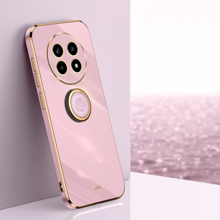 XINLI custodia per telefono in TPU elettrolitico con bordo dritto 6D con supporto per anello, For Realme GT 7 Pro 5G, For Realme Note 60 4G, For Realme 13 Pro Global
