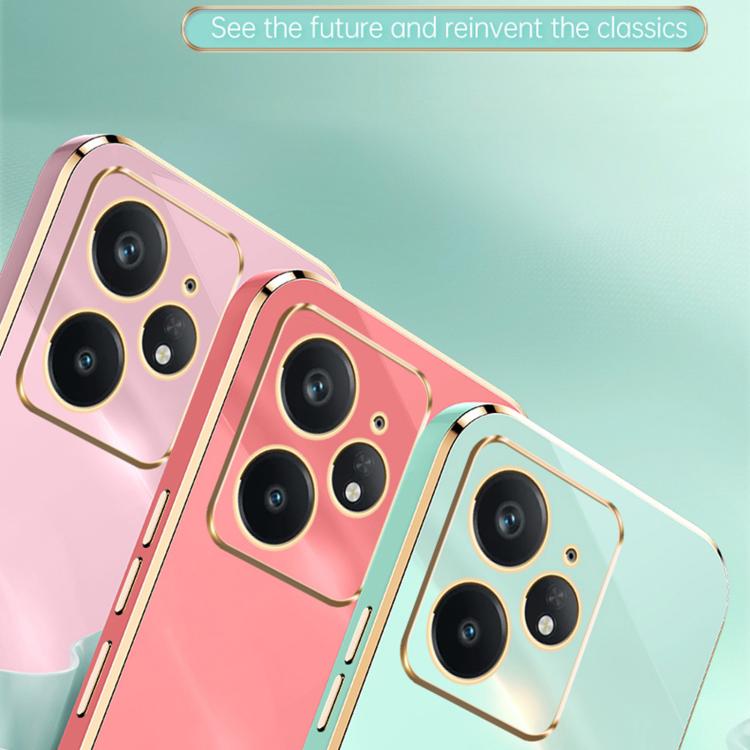 XINLI custodia per telefono in TPU elettrolitico con bordo dritto 6D con supporto per anello, For Realme Neo7 SE, For Realme14 Pro+, For Realme C75