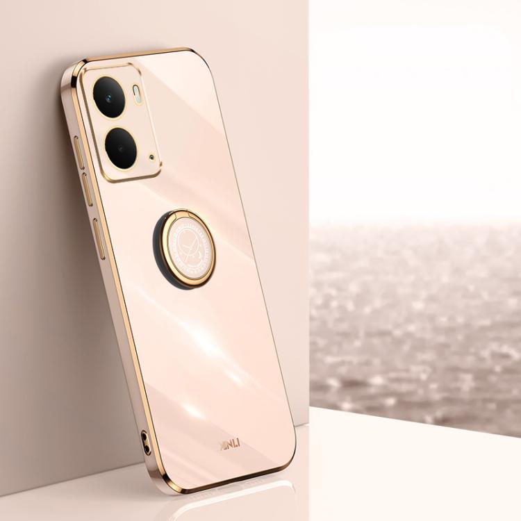 XINLI custodia per telefono in TPU elettrolitico con bordo dritto 6D con supporto per anello, For Realme 15 5G Global, For Realme 14 5G Global, For Realme Neo7X