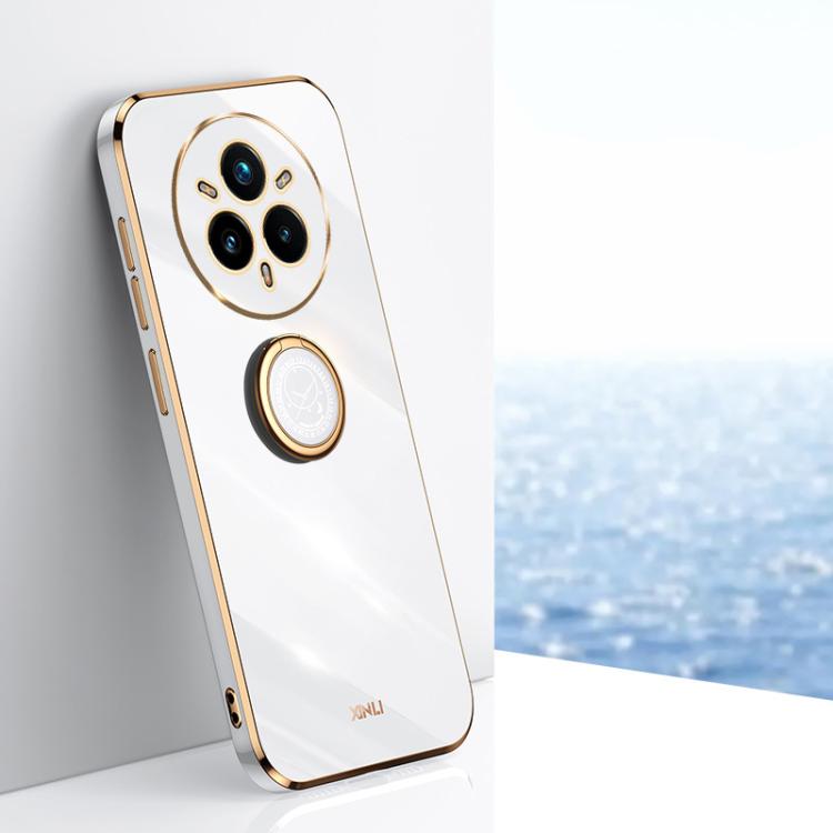 XINLI custodia per telefono in TPU elettrolitico con bordo dritto 6D con supporto per anello, For Realme Neo7 SE, For Realme14 Pro+, For Realme C75