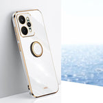 XINLI custodia per telefono in TPU elettrolitico con bordo dritto 6D con supporto per anello, For Realme 15 5G Global, For Realme 14 5G Global, For Realme Neo7X